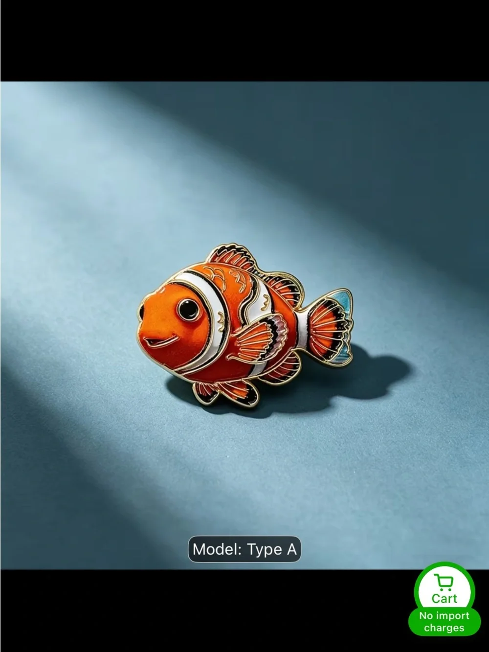 Clownfish Enamel Pin - Orange Fish Brooch